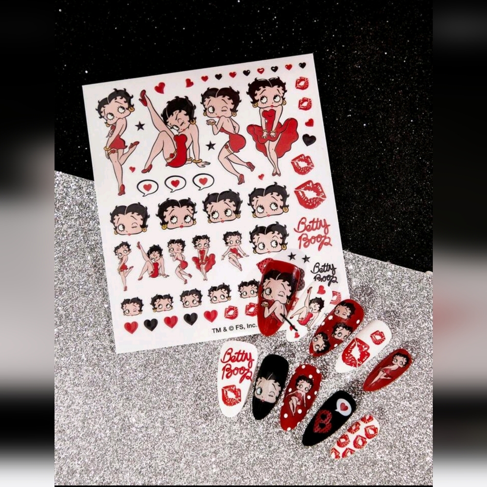 BETTY BOOP Nail Art Stickers